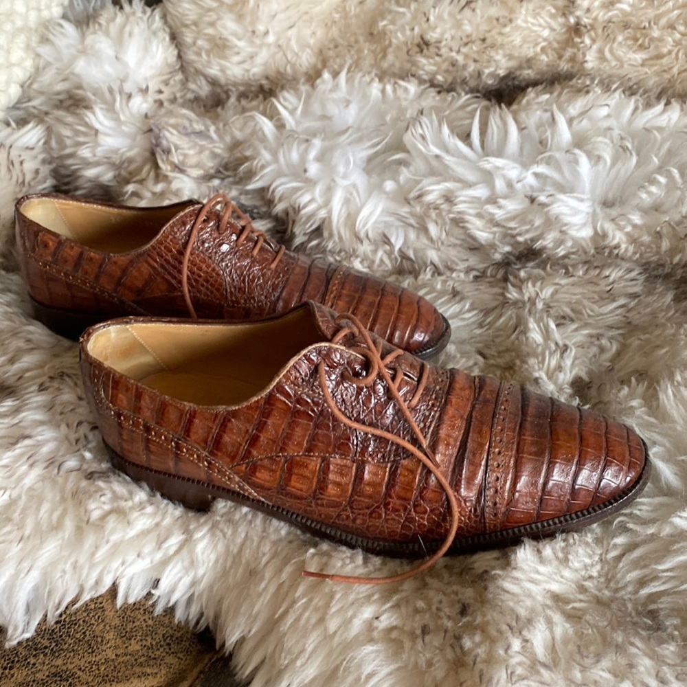 Johnston and murphy rare alligator shoes